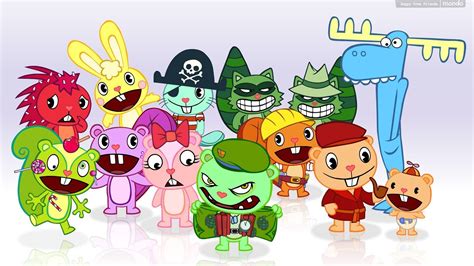 happy tree friends background